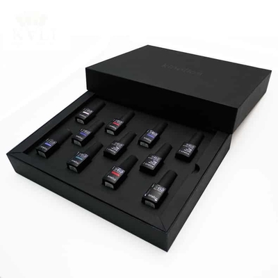 좋은 가격 박스 세트 매트 검은 손으로 만드는 커스텀 로고 마그넷 마감 박스를 패키징하는 고급 네일 폴리쉬 온라인으로